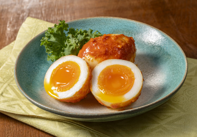 写真：ハリッサ風味の味つけ卵