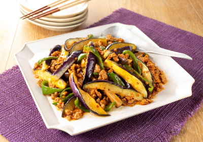 写真：なすのハリッサ麻婆