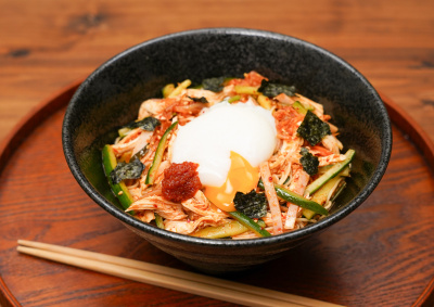 写真：そうめんでビビン麺　