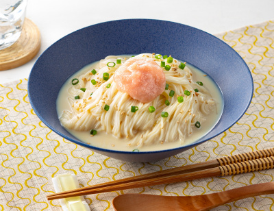 写真：たらこの豆乳そうめん