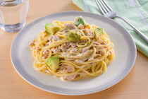 写真：わさびとクリームチーズのパスタ