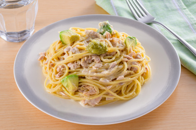 写真：わさびとクリームチーズのパスタ