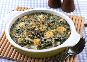 ほうれん草とじゃがいものグラタン レシピをみる スパイスオブライフ