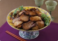 写真:豚肉の中華風甘辛揚げ