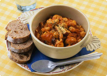 ズッキーニとひよこ豆とキノコの詰め物のレシピ